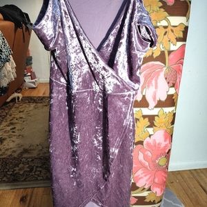 Charlotte Russe, M sized, pull over velour dress, Purple color